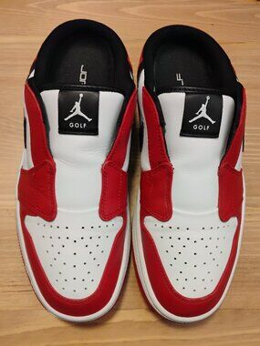 Air Jordan 1 Golf Mule Red White black  Men's Size 7.5 Women's Size 9 FJ1214-101